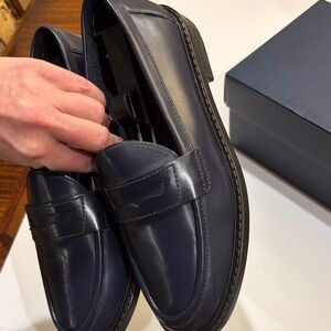 Cole Haan Woman US 6 NEW Dark Blue Slip-On Loafers Pinch Campus Penny